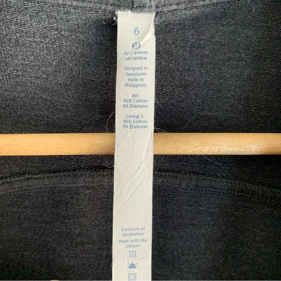 Lululemon Coast Wrap II Jacket Heathered Black Sz 6 - Picture 7 of 8
